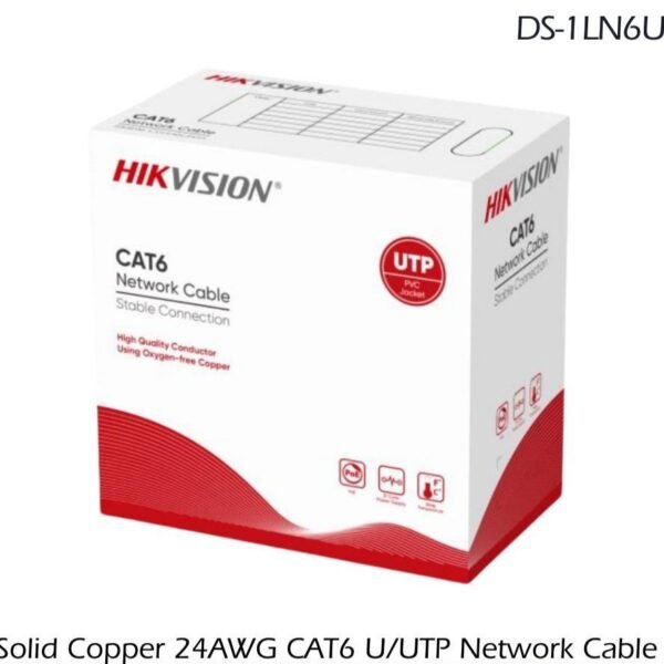 Hikvision CAT6 U/UTP Network Cable (Solid Copper, 0.53mm 24AWG)