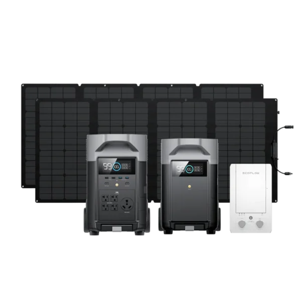 DELTA Pro (3600W/3600Wh) + DELTA Pro Smart Extra Battery(3600Wh) + 400W Portable Solar Panel